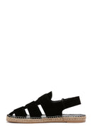 Men's Black Suede Leather Sandals | Derimod