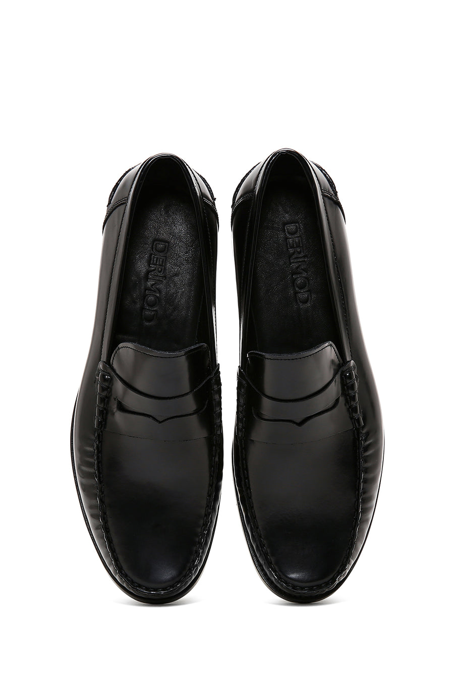 Erkek Siyah Deri Klasik Loafer