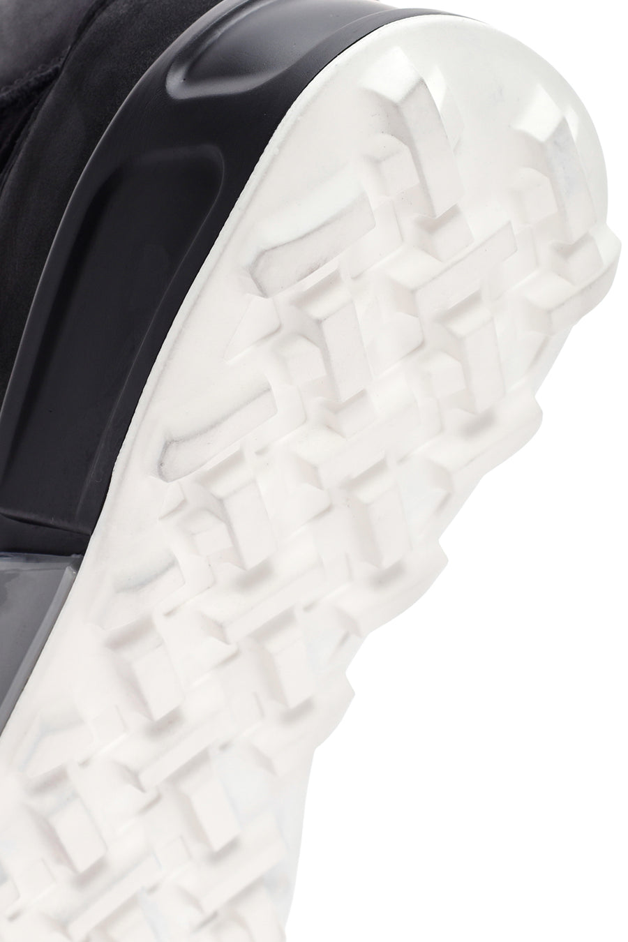 Erkek Siyah Bağcıklı Kalın Tabanlı Deri Sneaker