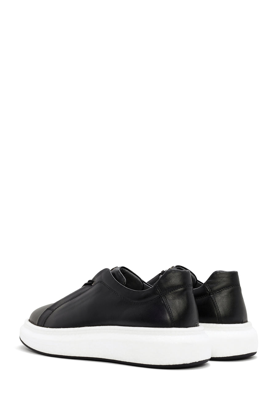 Erkek Siyah Deri Sneaker