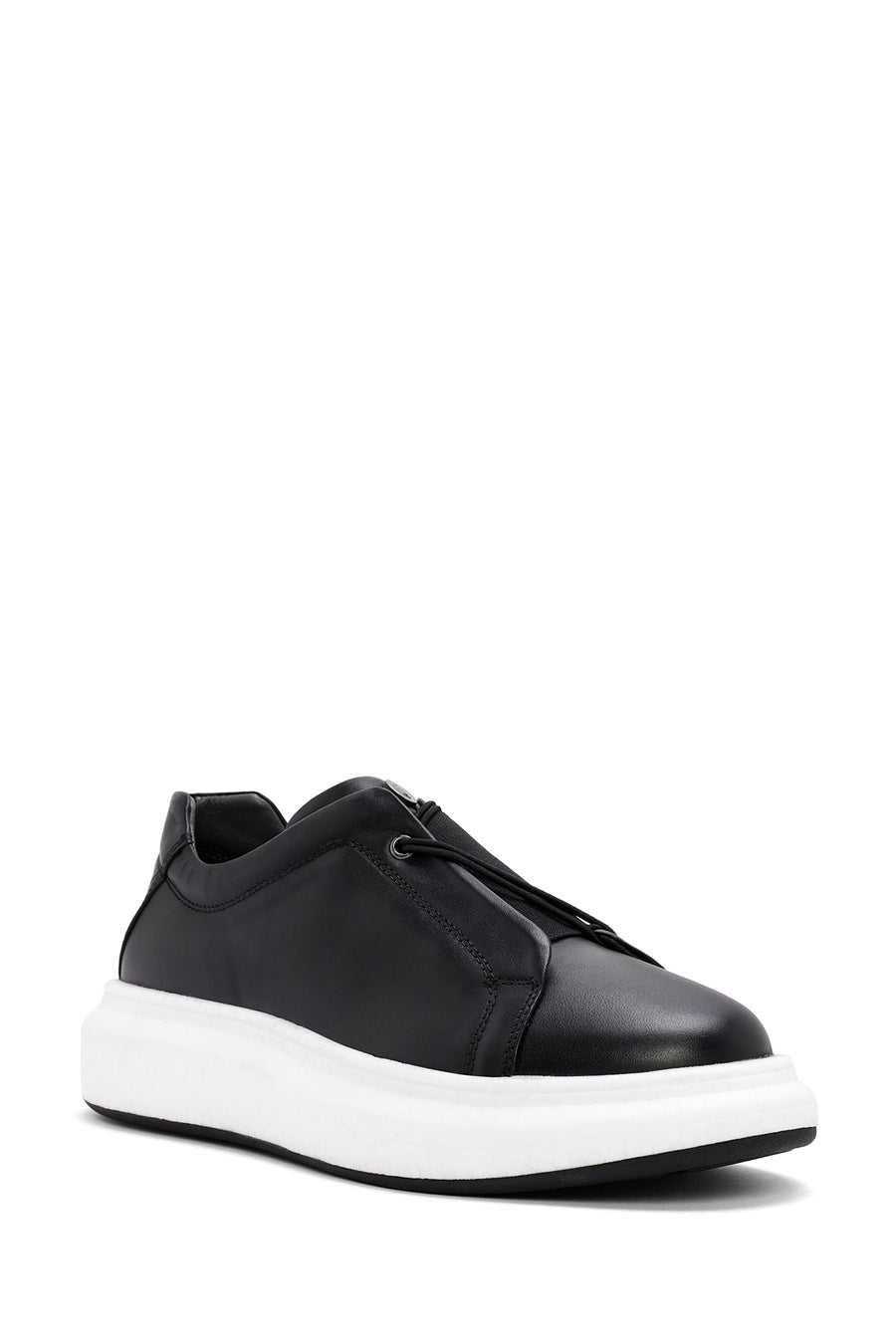 Erkek Siyah Deri Sneaker