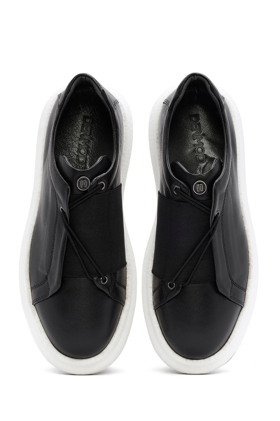 Erkek Siyah Deri Sneaker