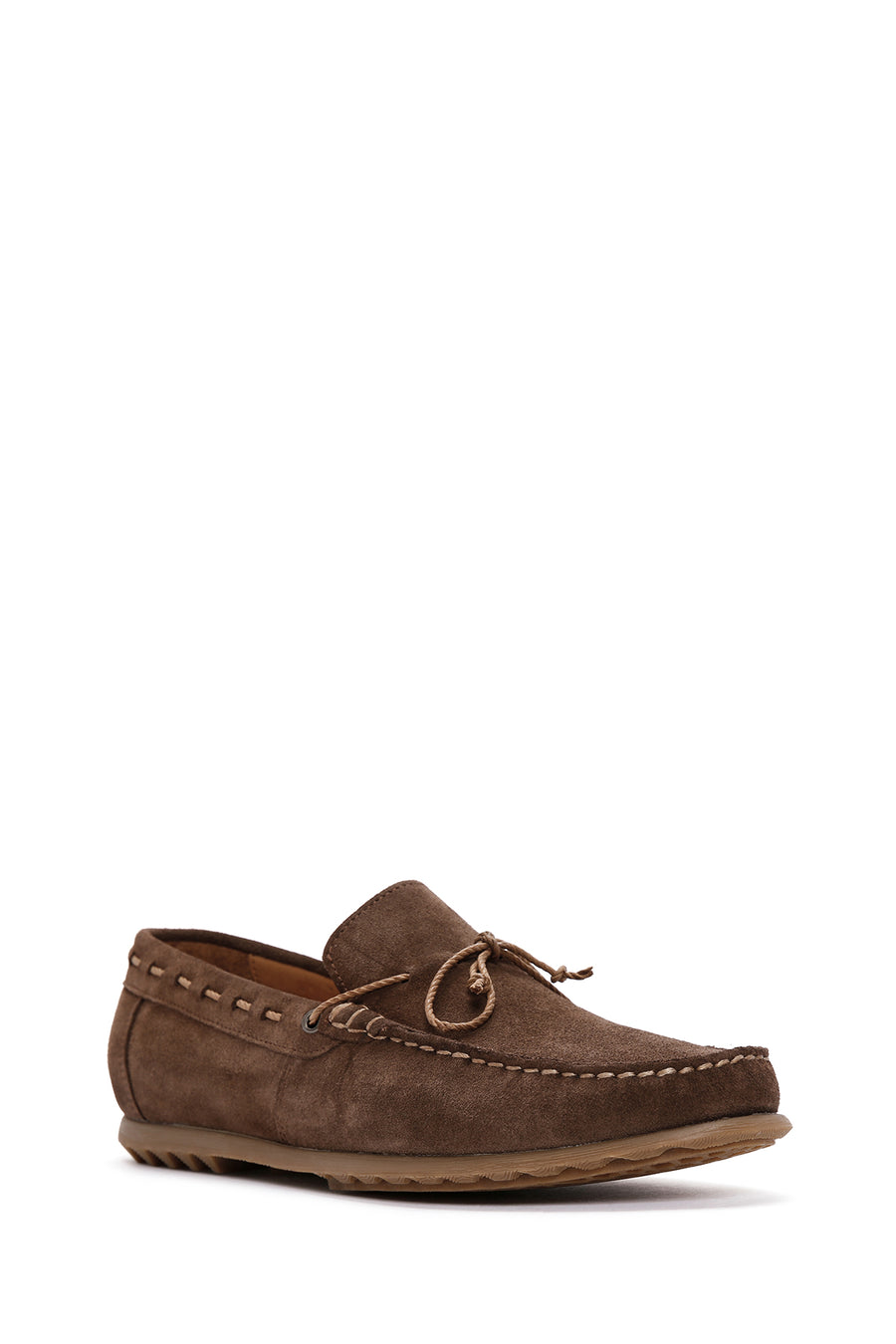 Erkek Kahverengi Süet Deri Casual Loafer