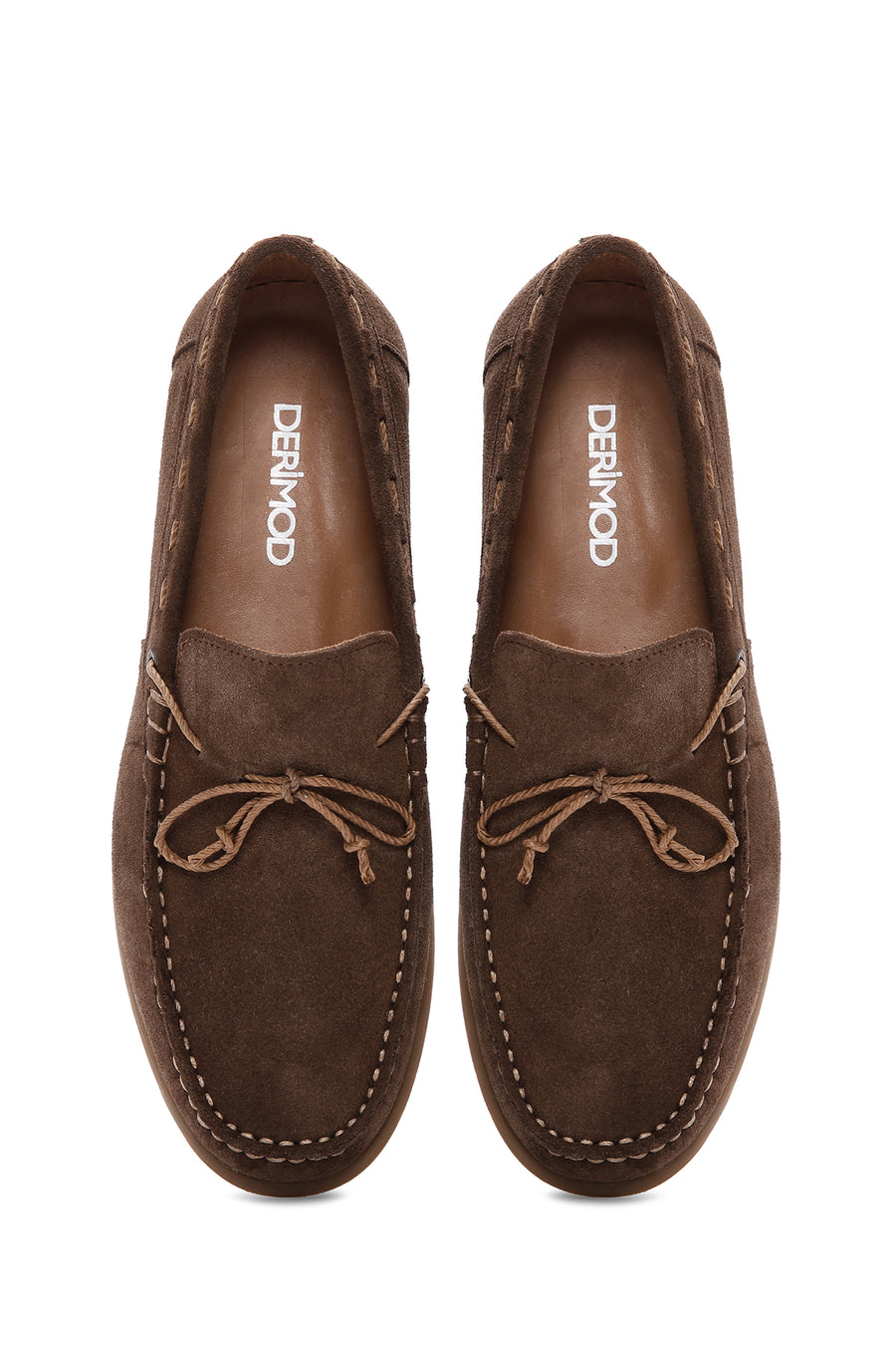 Erkek Kahverengi Süet Deri Casual Loafer