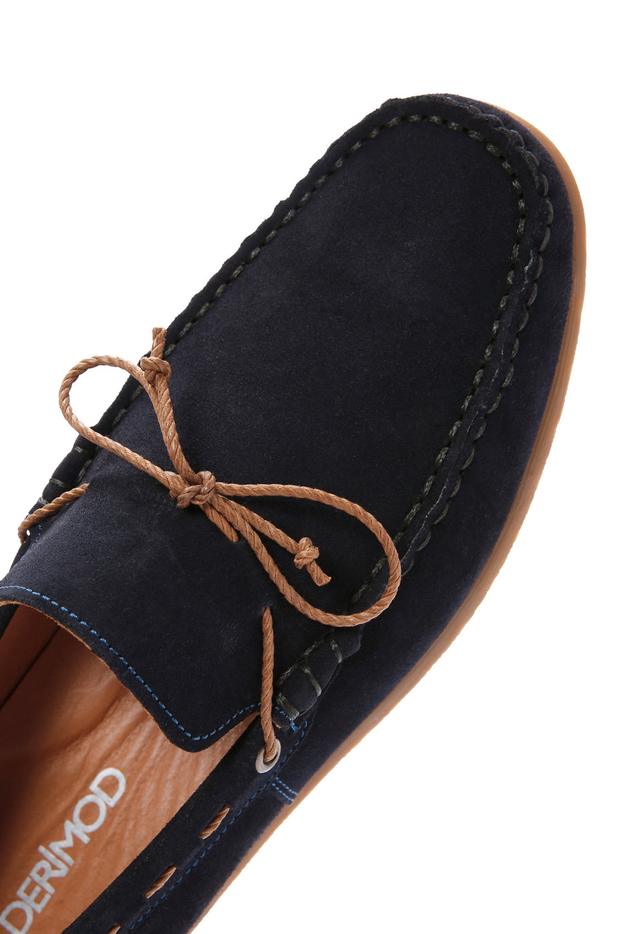 Erkek Lacivert Süet Deri Casual Loafer