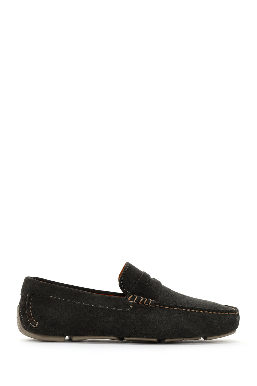 Erkek Haki Süet Deri Loafer 24SFD630510 | Derimod