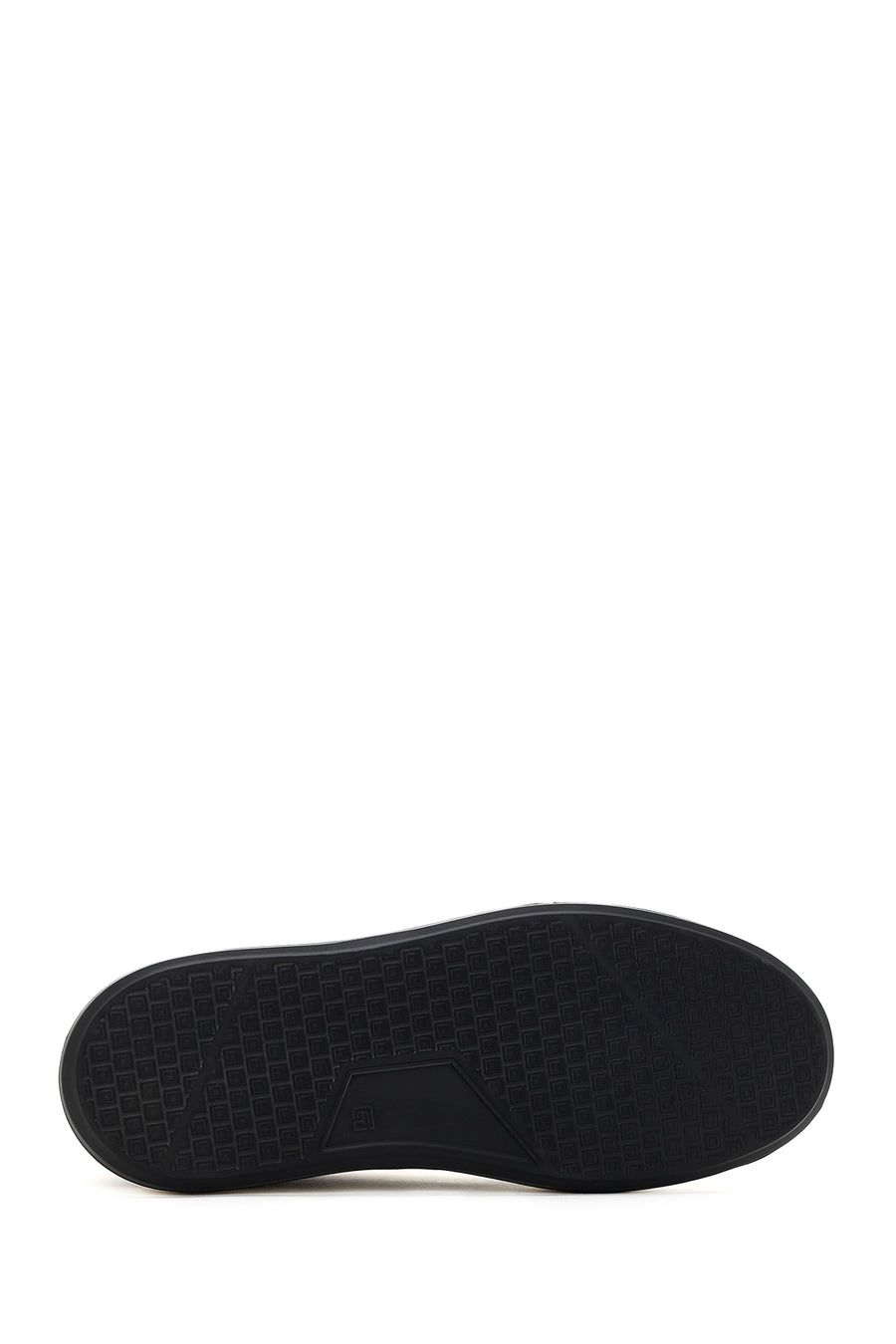 Erkek Siyah Kalın Tabanlı Bağcıklı Süet Deri Sneaker