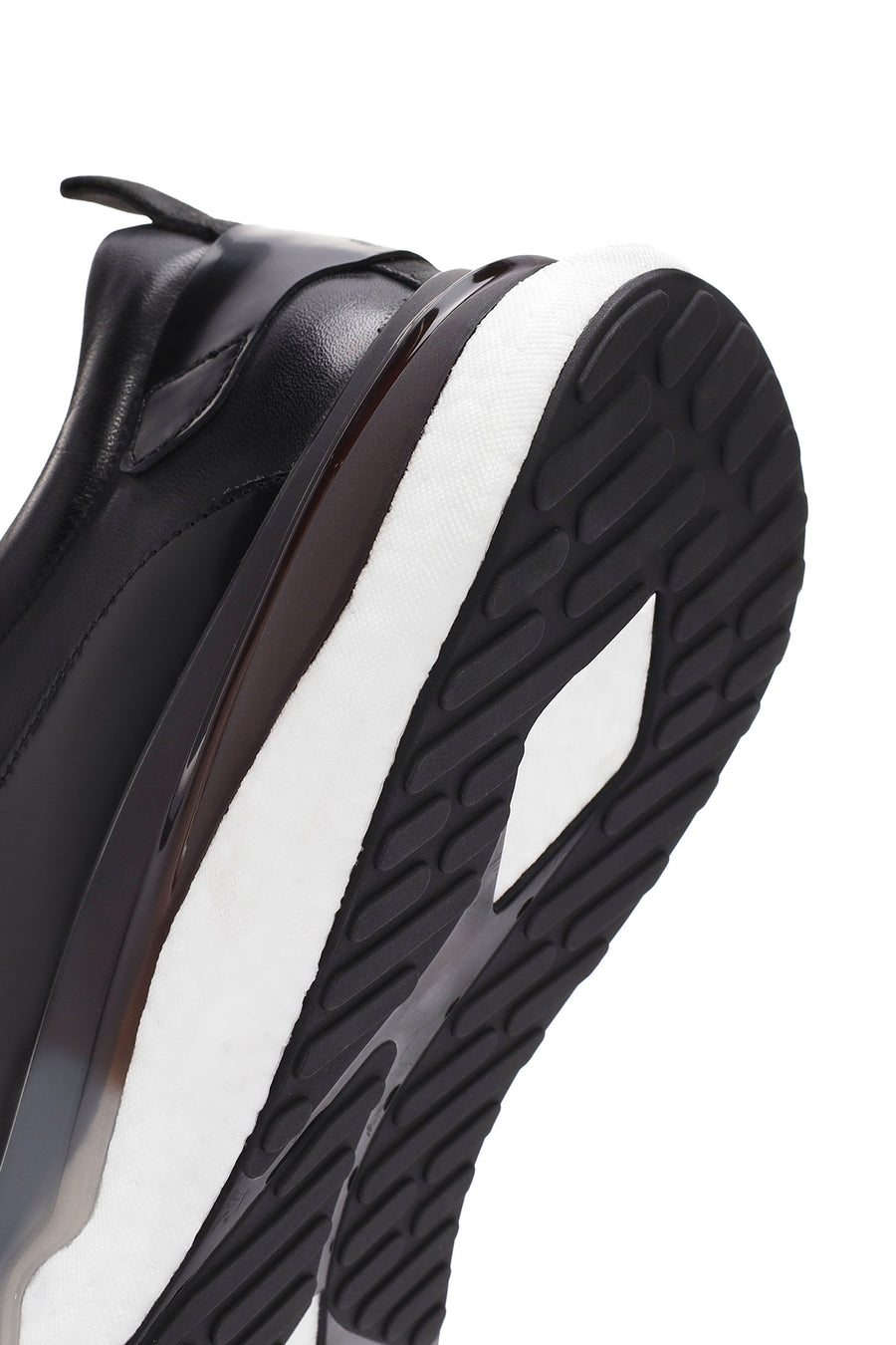 Erkek Siyah Bağcıklı Deri Sneaker