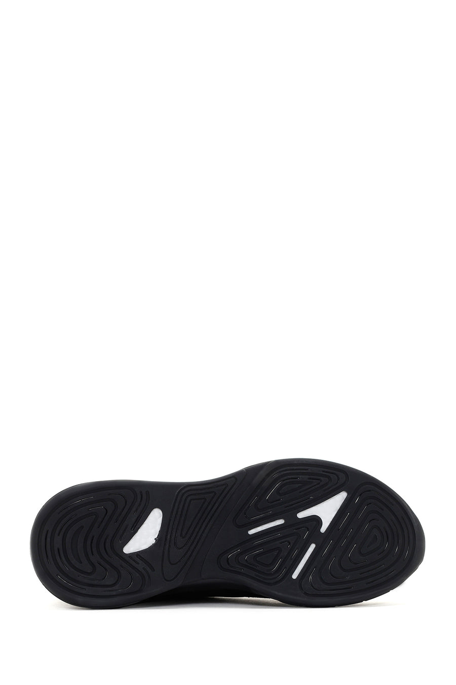 Erkek Siyah Bağcıklı Kalın Tabanlı Deri Sneaker