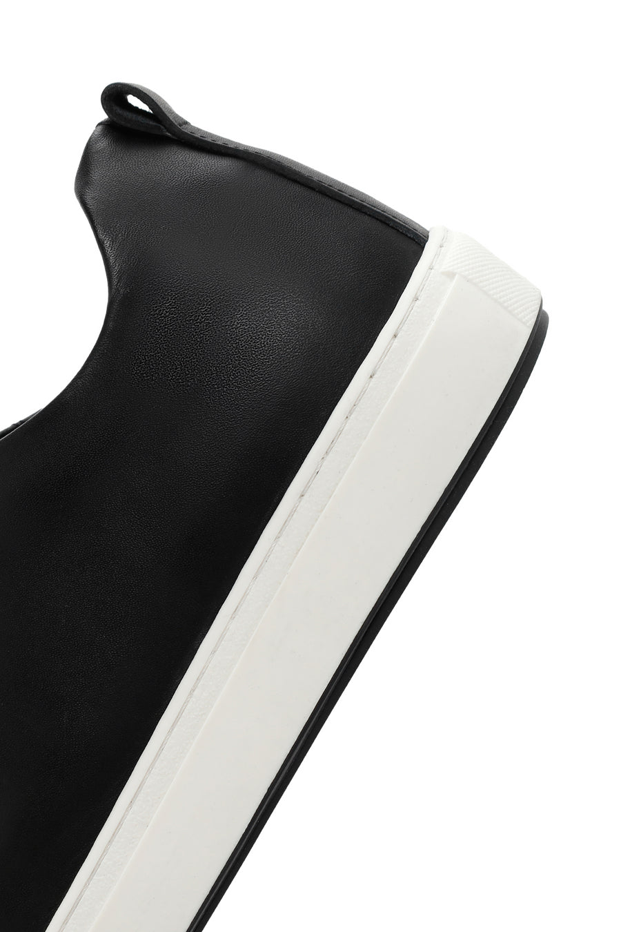 Erkek Siyah Bağcıklı Deri Sneaker