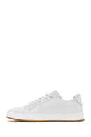 Erkek Beyaz Bağcıklı Deri Sneaker | Derimod