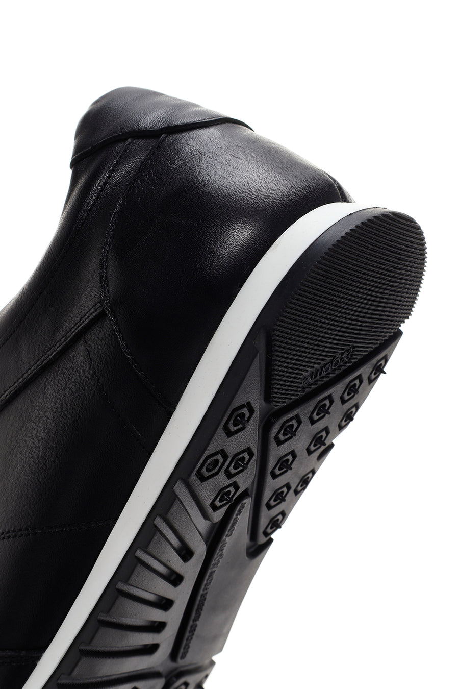 Erkek Siyah Bağcıklı Deri Sneaker