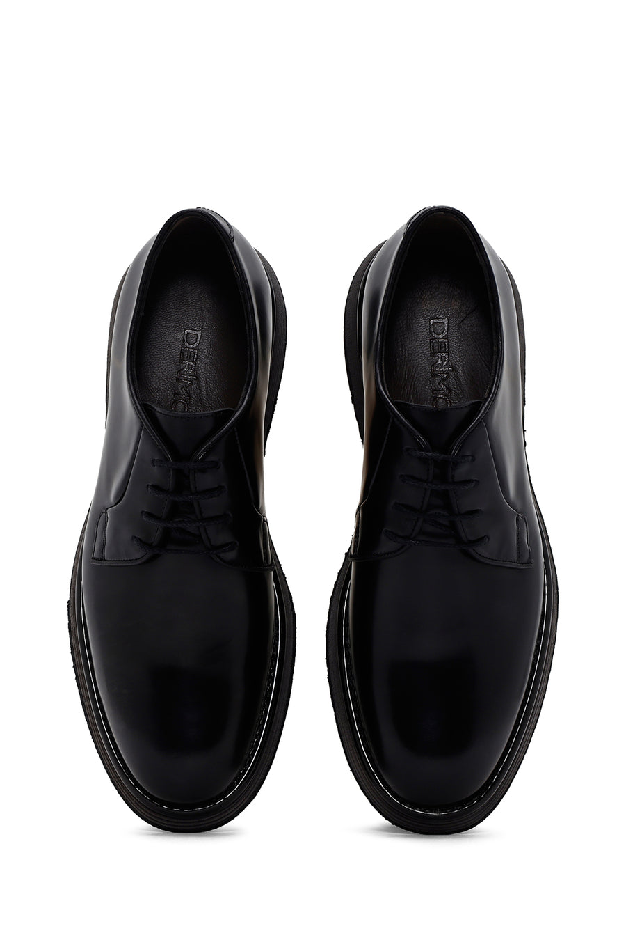 
Men's Black Lace-Up Leather Casual Shoes
