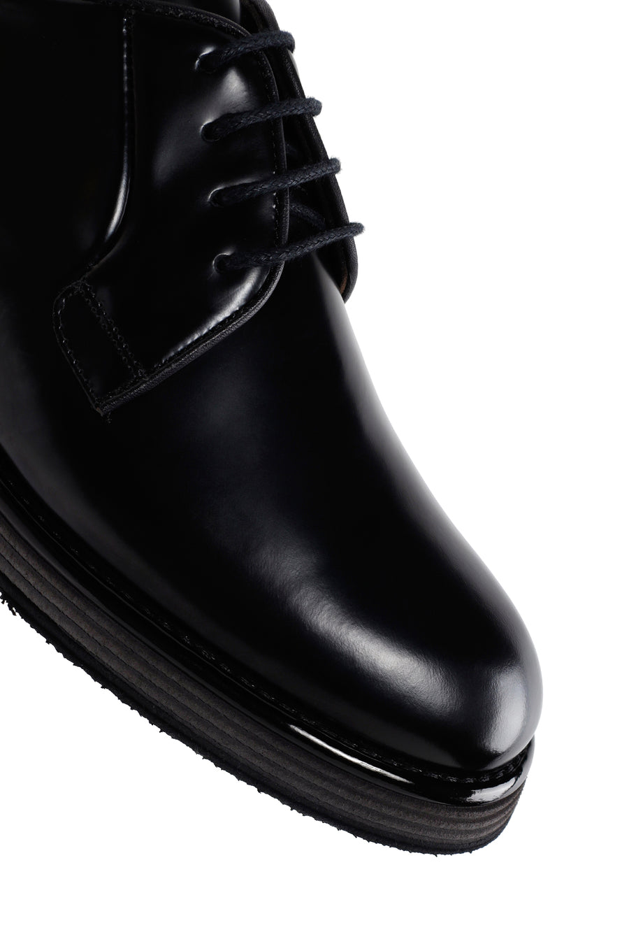 
Men's Black Lace-Up Leather Casual Shoes
