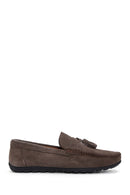 Erkek Vizon Püsküllü Süet Deri Casual Loafer | Derimod