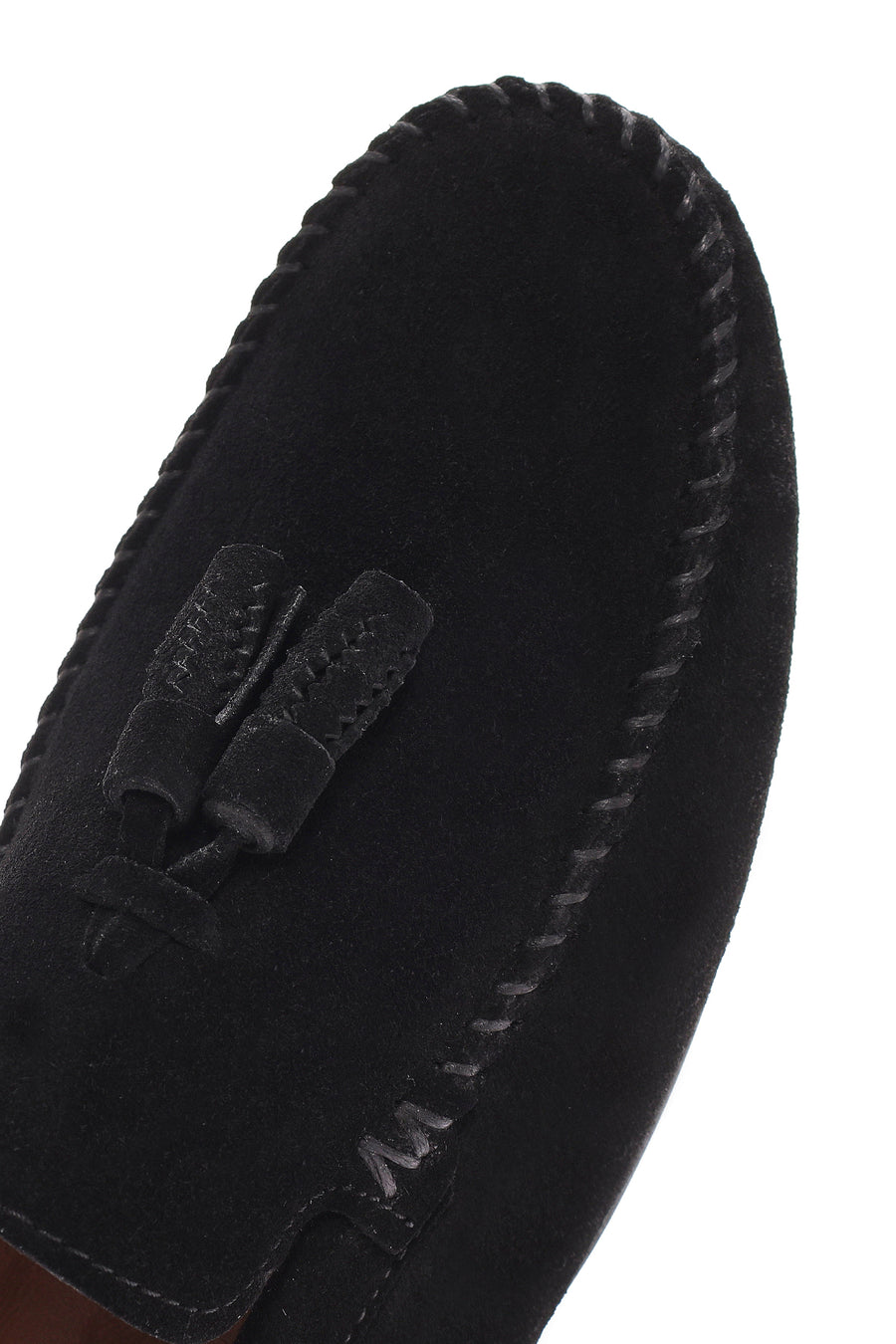 Erkek Siyah Püsküllü Süet Deri Loafer