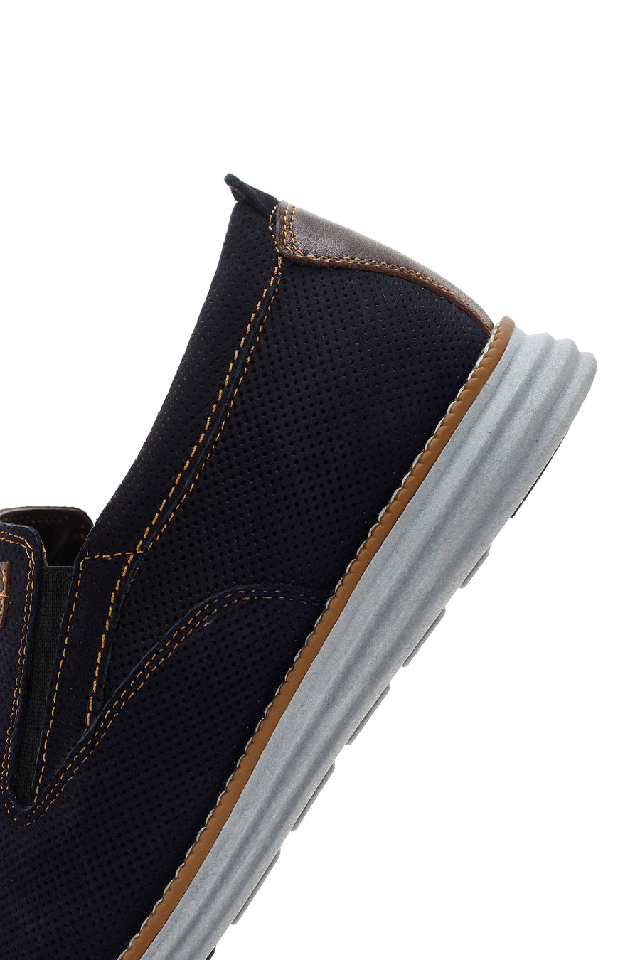 Erkek Lacivert Nubuk Deri Casual Loafer