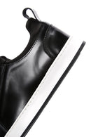 Erkek Siyah Bağcıklı Deri Sneaker | Derimod