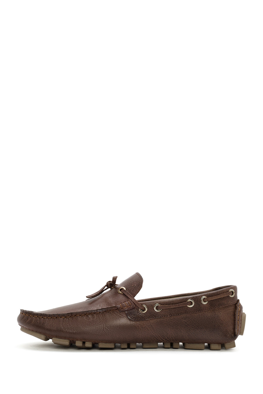 Erkek Kahverengi Deri Comfort Loafer