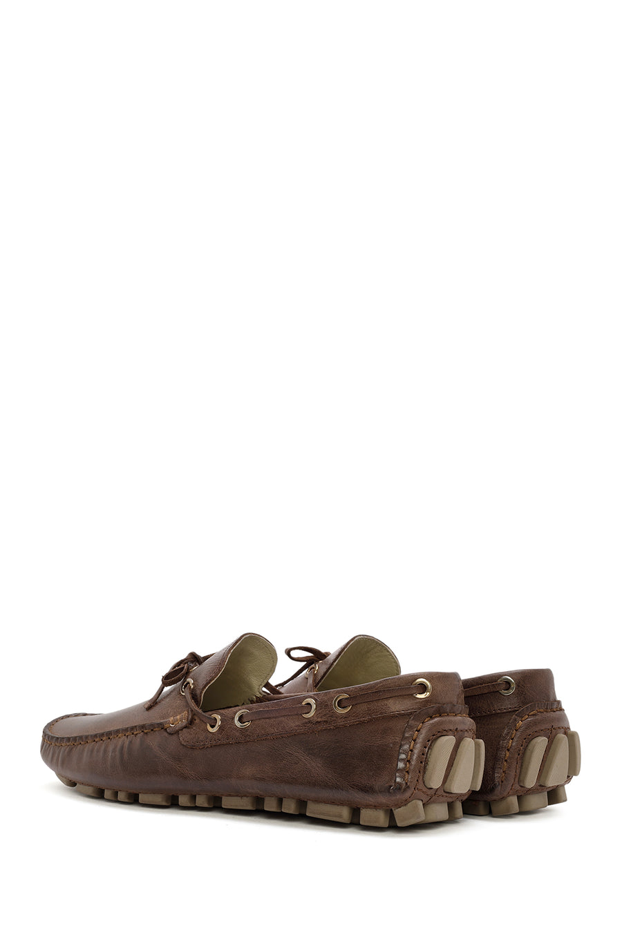 Erkek Kahverengi Deri Comfort Loafer