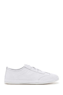 Men's White Lace-Up Leather Sneaker | Derimod