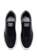 Men's Black Lace-up Leather Sneaker | Derimod