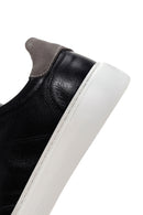 Men's Black Lace-up Leather Sneaker | Derimod
