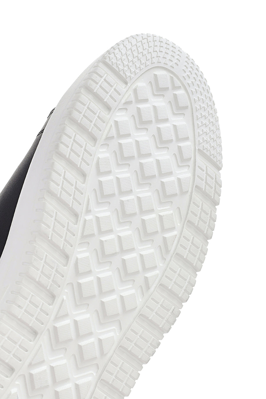 Erkek Siyah Kalın Tabanlı Bağcıklı Deri Sneaker