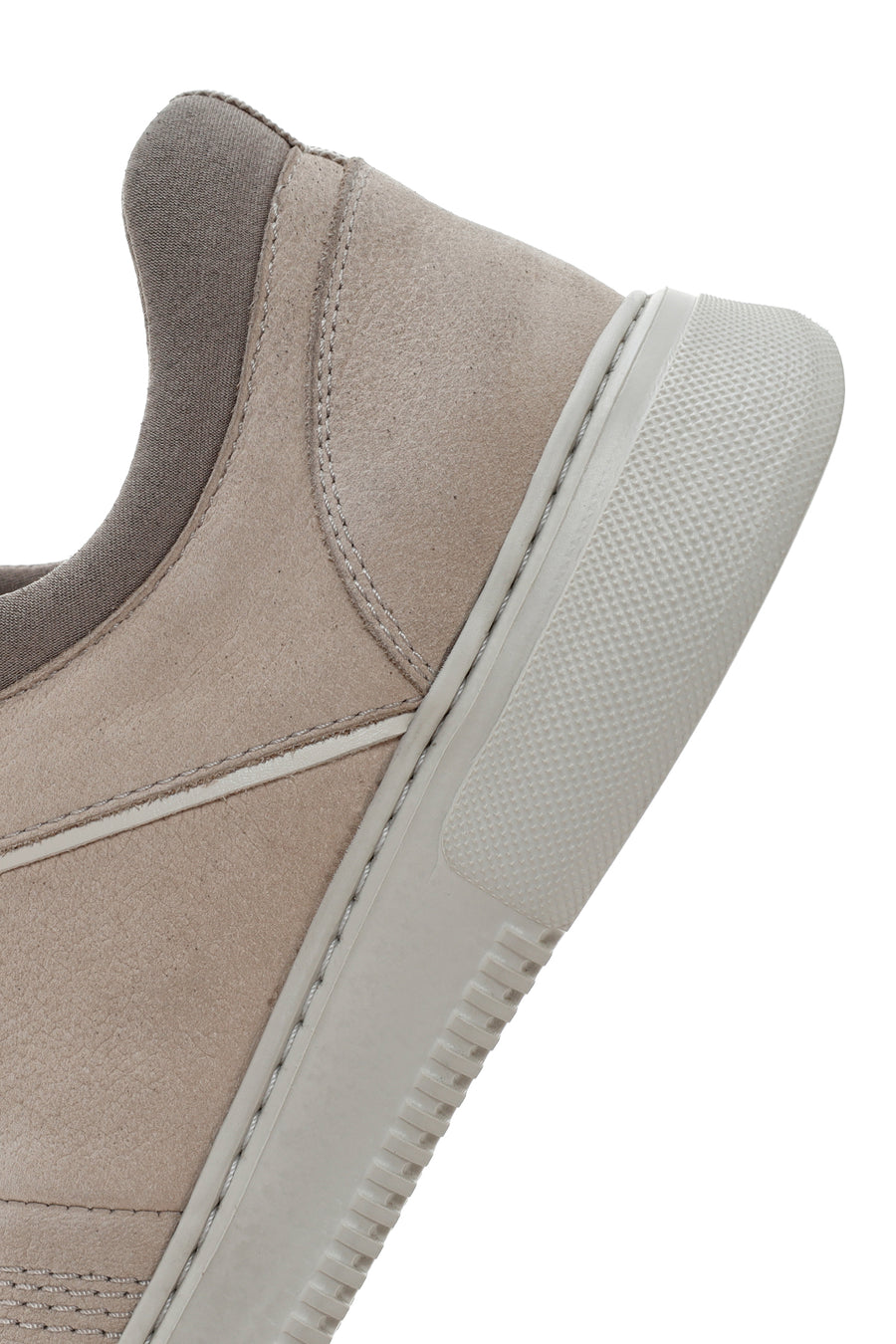 Erkek Bej Bağcıklı Nubuk Deri Sneaker
