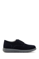 Men's Navy Blue Lace-up Nubuck Leather Casual Shoes | Derimod