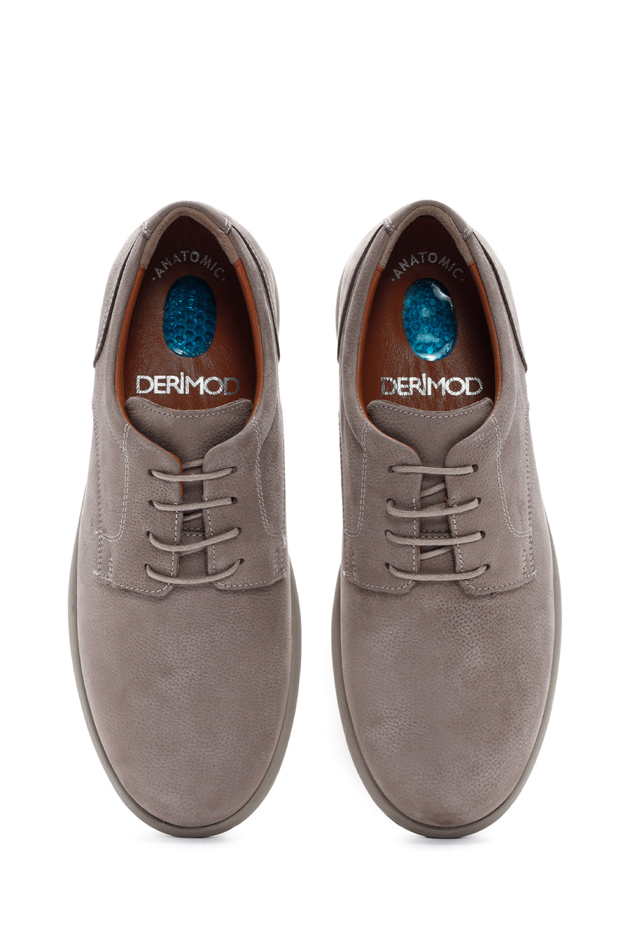Men's Mink Lace-Up Nubuck Leather Casual Shoes