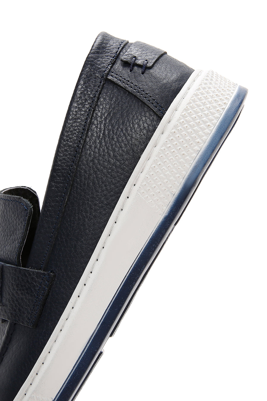 Erkek Lacivert Deri Casual Loafer