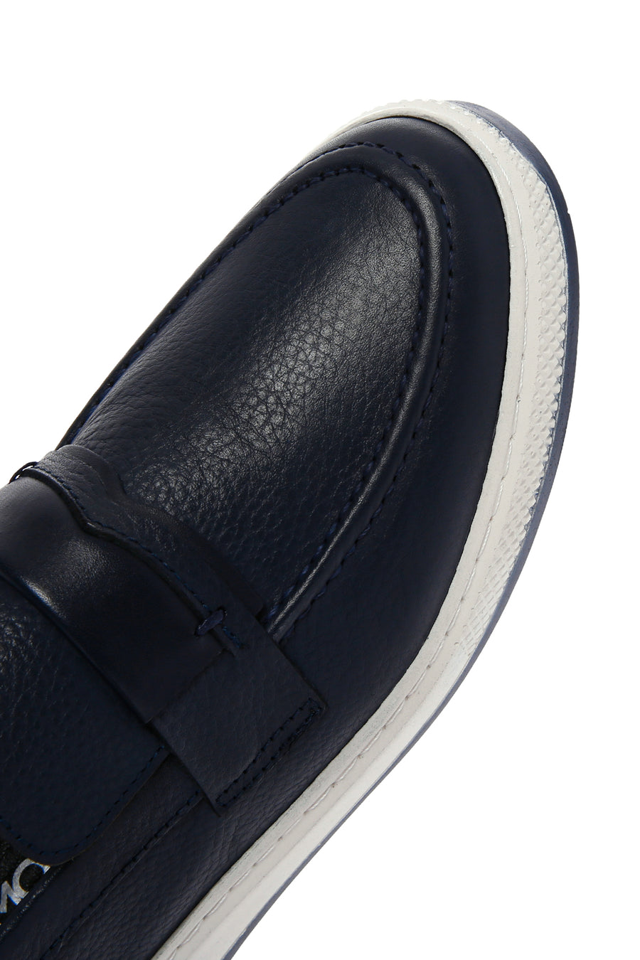 Erkek Lacivert Deri Casual Loafer