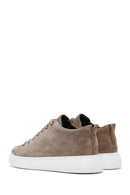 Erkek Vizon Bağcıklı Süet Deri Sneaker | Derimod