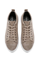 Erkek Vizon Bağcıklı Süet Deri Sneaker | Derimod