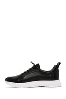 Men's Black Lace-up Leather Sneaker | Derimod