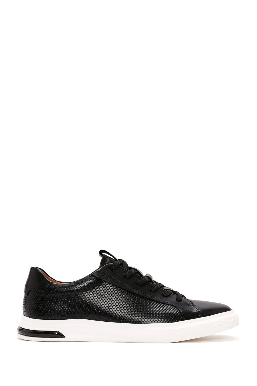 Erkek Siyah Bağcıklı Deri Sneaker 24SFD6910DI | Derimod