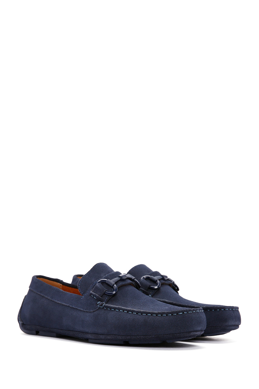 Men's Navy Blue Suede Leather Casual Loafer