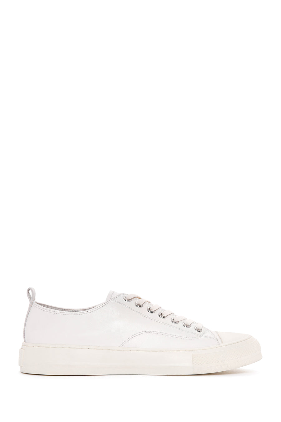 Erkek Beyaz Bağcıklı Deri Sneaker 24SFD691718 | Derimod