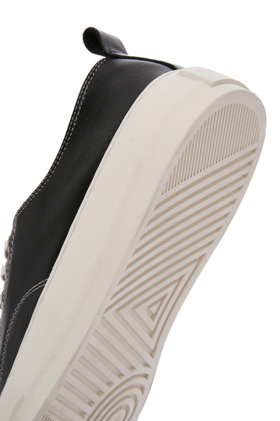 Erkek Siyah Bağcıklı Deri Sneaker