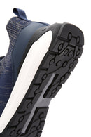 Derimod Zero Men's Blue Lace-Up Thick Sole Fabric Sneaker | Derimod