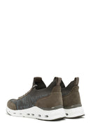 Derimod Zero Men's Beige Thick-Soled Lace-Up Fabric Sneakers | Derimod
