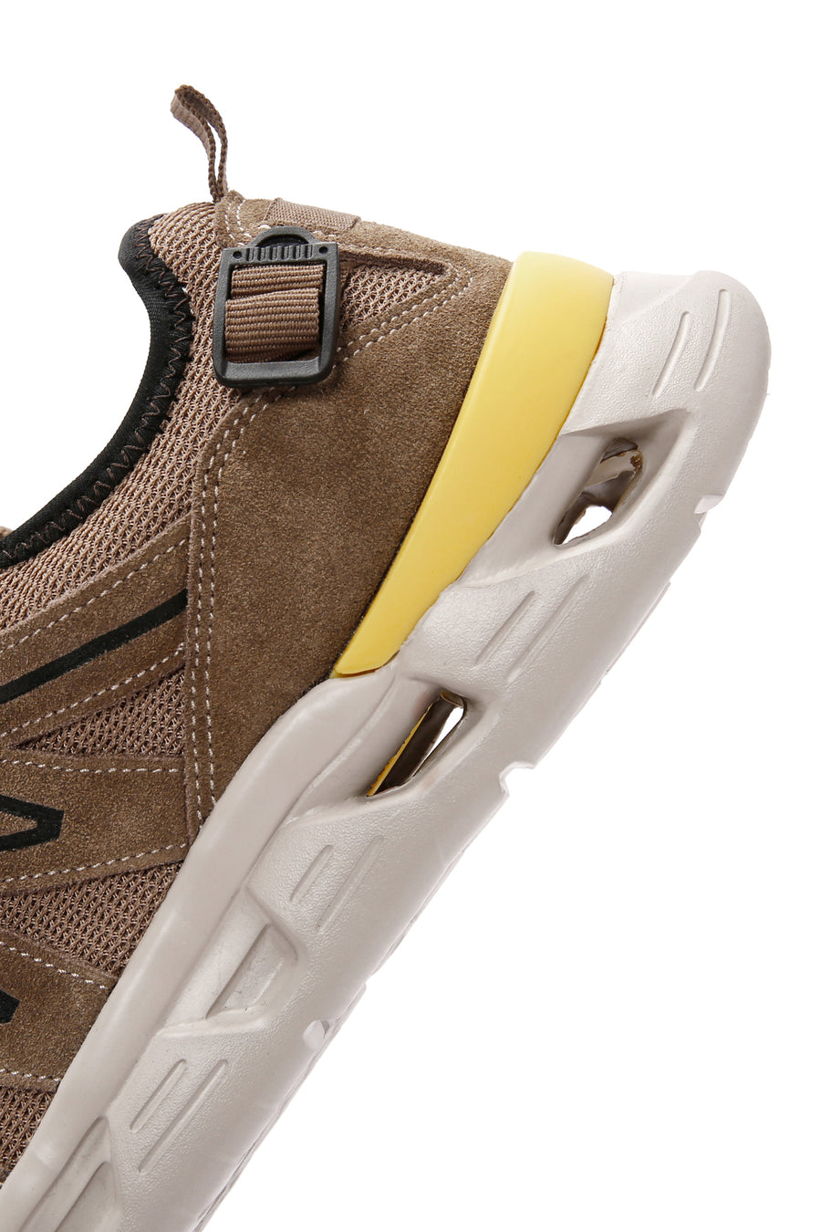 Erkek Bej Bağcıklı Kalın Tabanlı Deri Sneaker