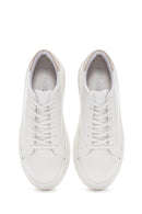 Women's White Lace-Up Chunky Heel Sneaker | Derimod