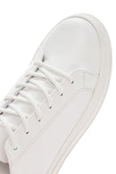 Women's White Lace-Up Chunky Heel Sneaker | Derimod