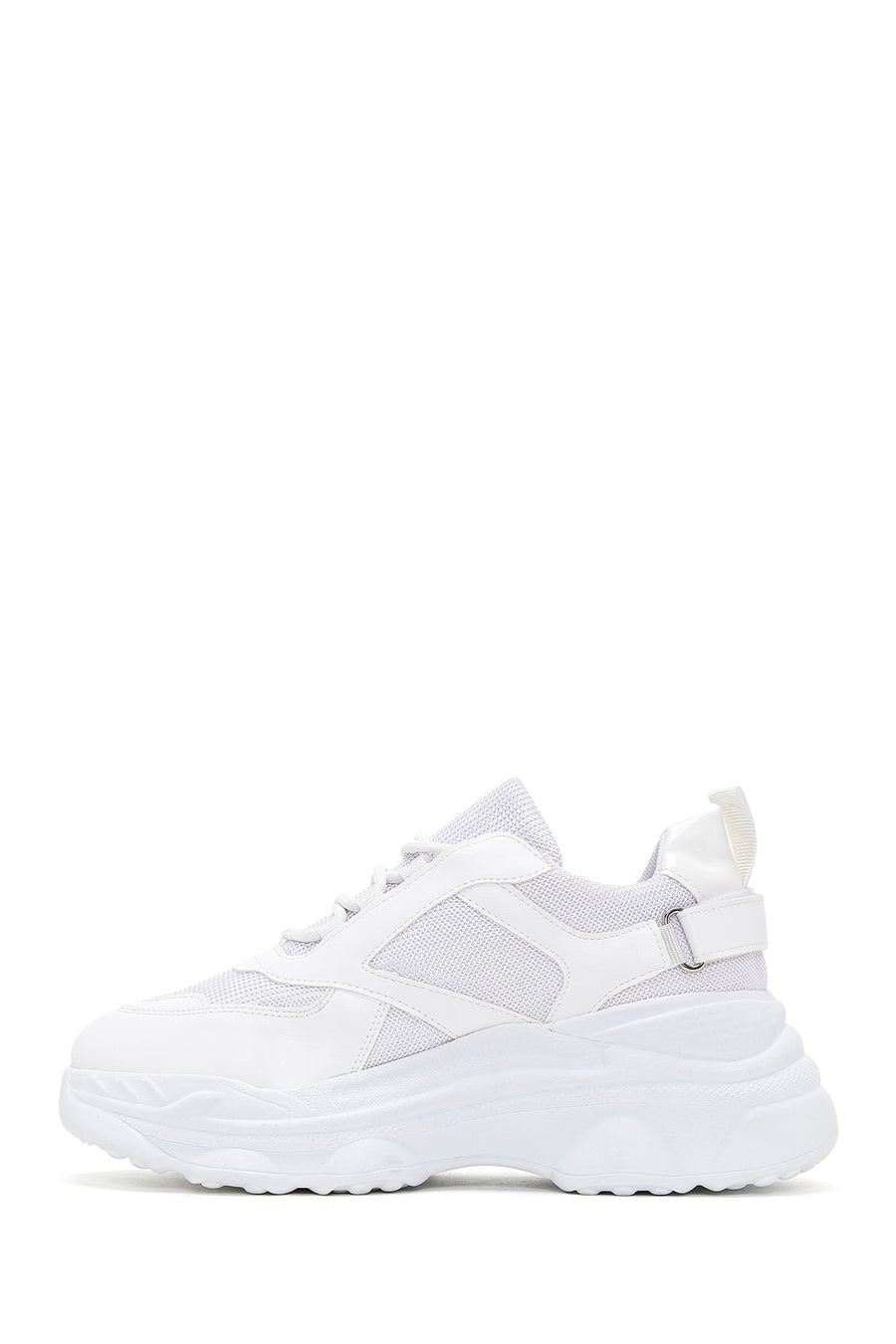 Women's White Thick Soled Sneaker