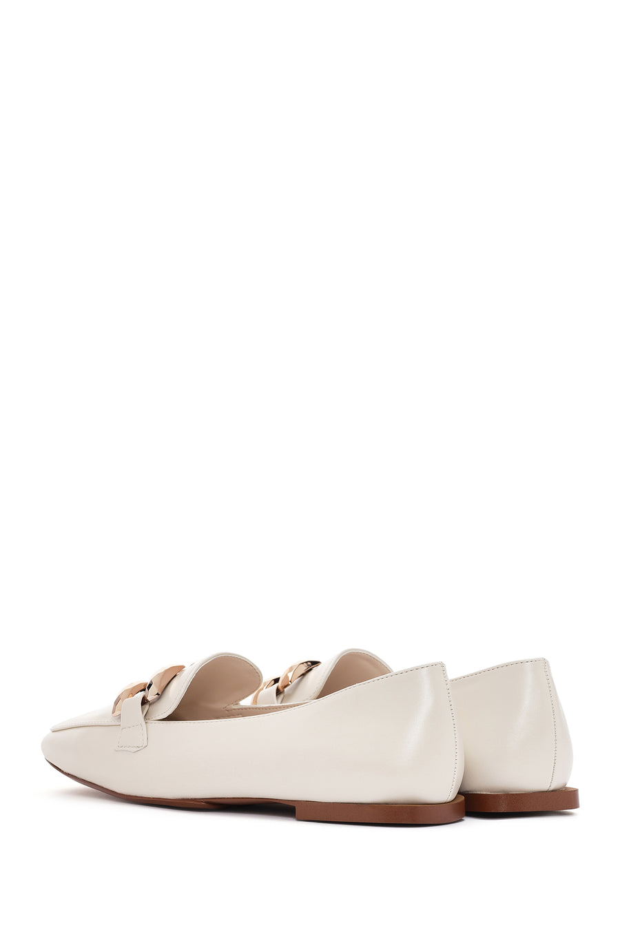 Women's White Masculine Loafer