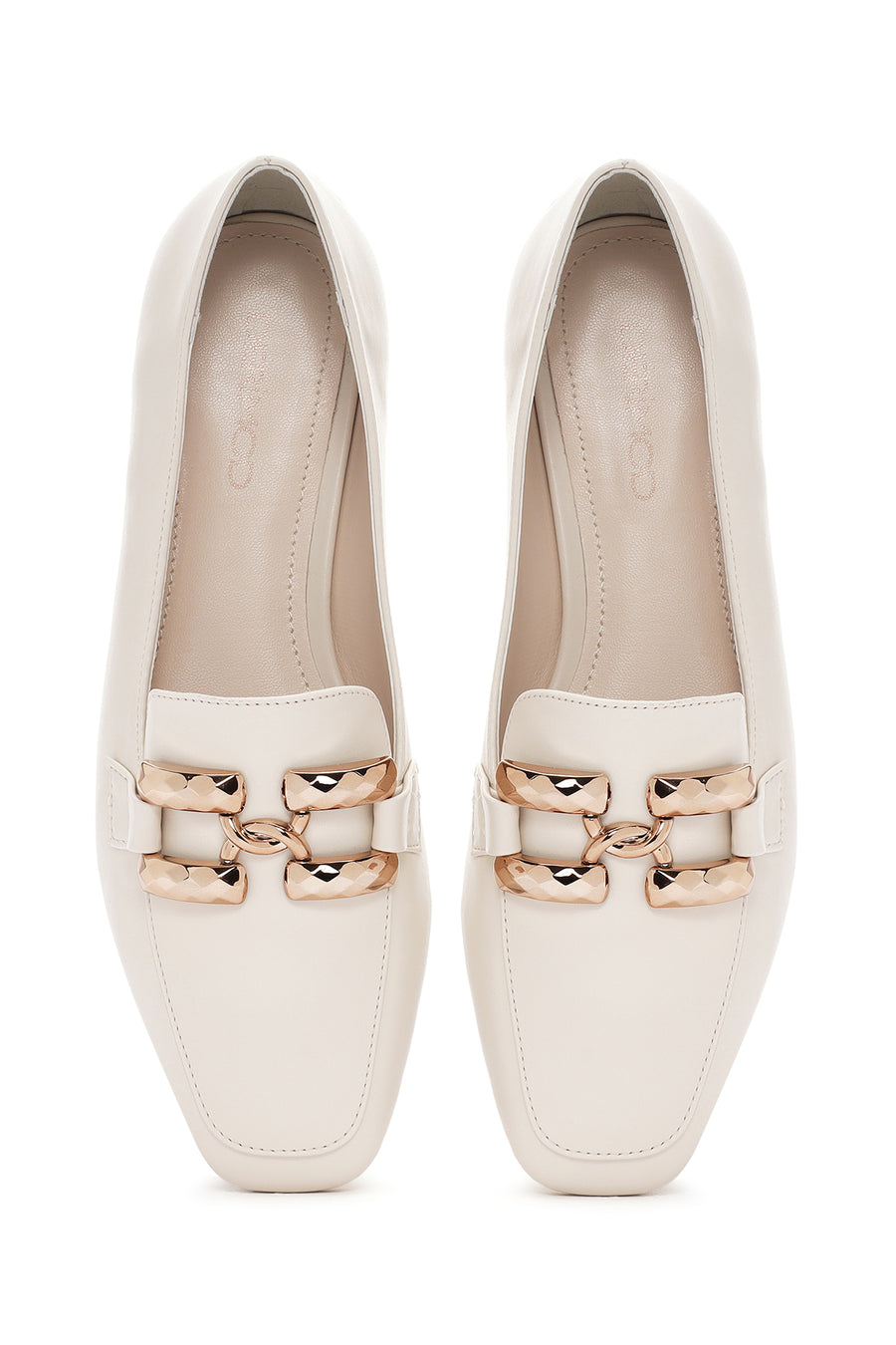Women's White Masculine Loafer