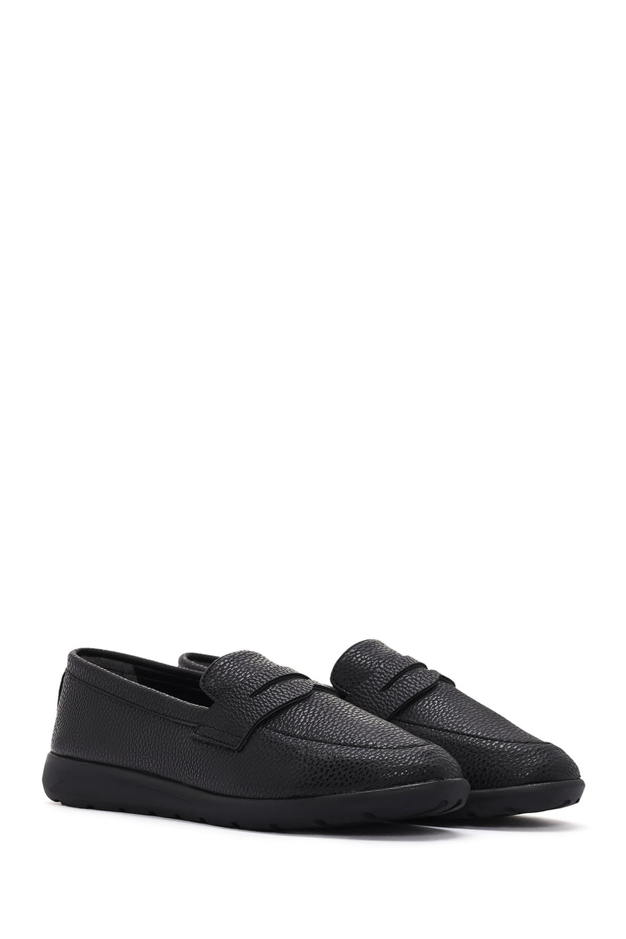 Women's Black Masculine Loafer