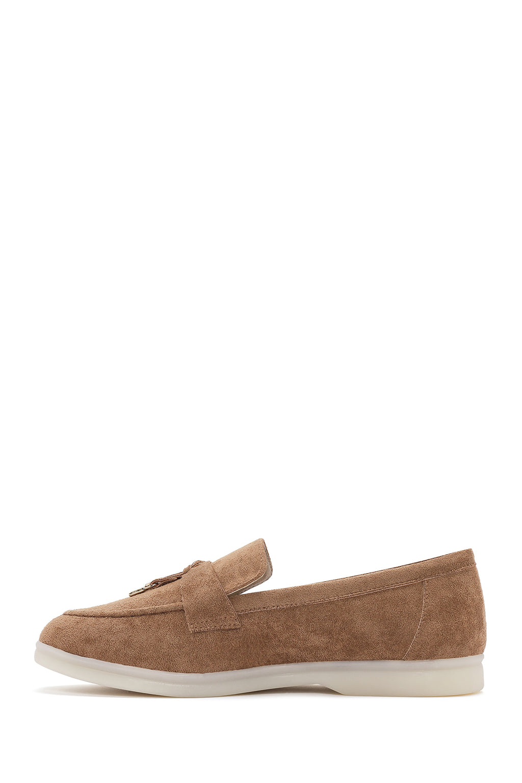 Kadın Taba Püsküllü Süet Maskülen Loafer